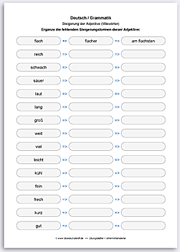 Download => Grammatik => Adjektive (Wiewörter) steigern (4)