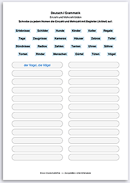 Download => Grammatik => Einzahl (Singular) und Mehrzahl (Plural) (4)