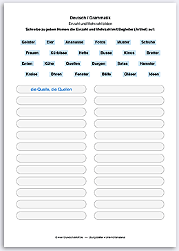 Download => Grammatik => Einzahl (Singular) und Mehrzahl (Plural) (5)