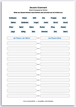 Download => Grammatik => Zusammengesetzte Nomen (3)