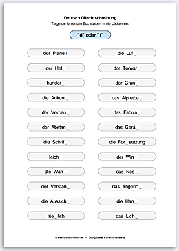 Download => Rechtschreibung => Schreibweise bestimmter W�rter (29)