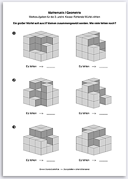 Download => Geometrie => Fehlende Würfel zählen (3)