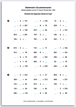 Download => Grundrechenarten => Division bis 1000 (4)
