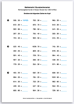 Download => Grundrechenarten => Division bis 1000 (8)