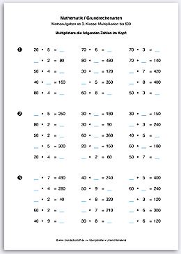 Download => Grundrechenarten => Multiplikation bis 100 (1000) (4)