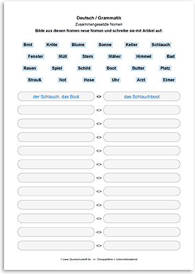 Download => Grammatik => Zusammengesetzte Nomen (2)