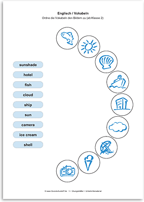 Download => Vokabeln den vorgegebenen Bildern zuordnen (2)