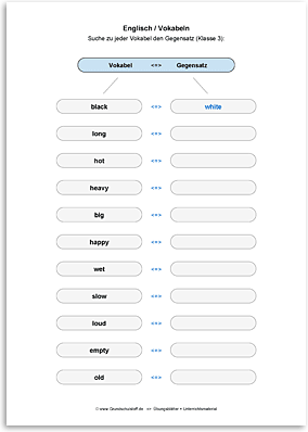 Download => Gegensätze zu Vokabeln finden (3)