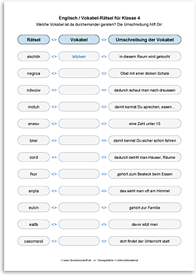 Download => Vokabel-Rätsel mit Umschreibung (2)