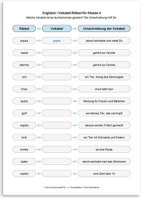 Download => Vokabel-Rätsel mit Umschreibung (4)