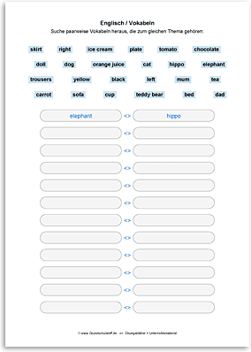 Download => Vokabeln nach Thema kombinieren (3)