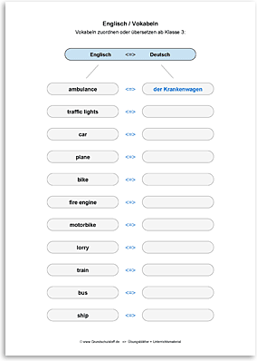Download => Vokabeln zuordnen oder übersetzen (24)