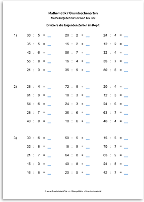 Download => Grundrechenarten => Division bis 1000 (1)