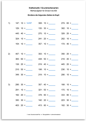 Download => Grundrechenarten => Division bis 1000 (8)